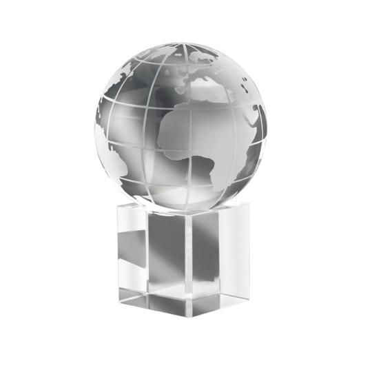 Glass globe paperweight Mundi