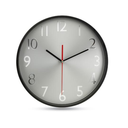 Reloj de pared esfera plateada