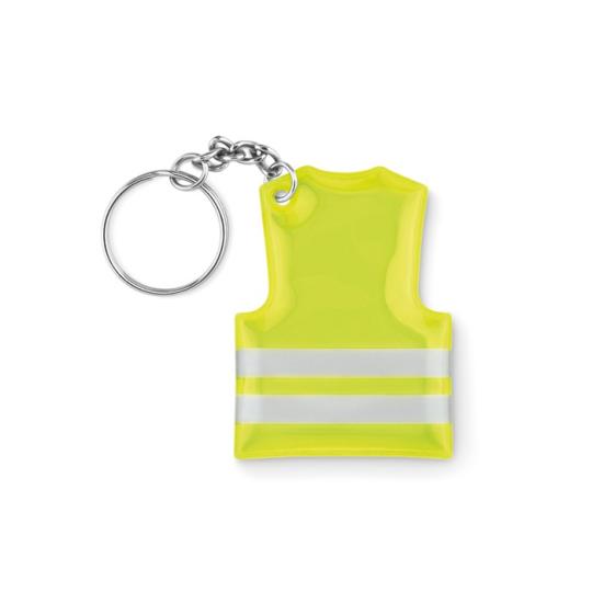 Reflective lab coat keychain