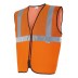 High visibility vest with mesh fabric