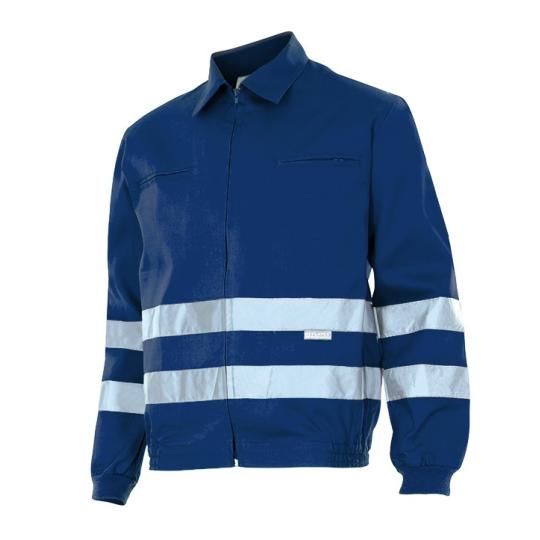 Jacket with reflective straps