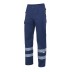 Trousers with multipocket stripes