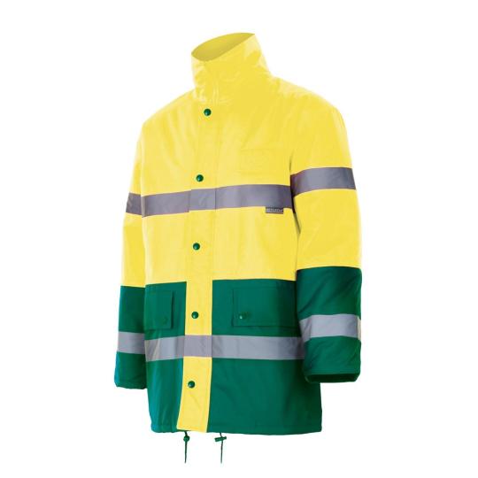 Two-tone high visibility parka