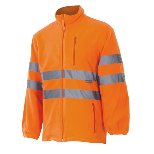 High-visibility fleece jacket