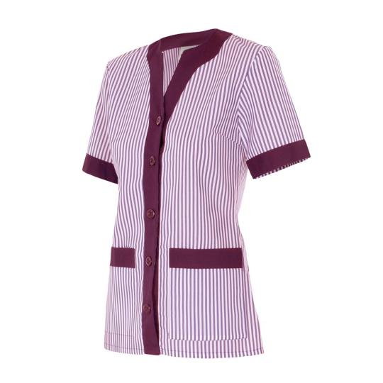Semi-fitted striped...