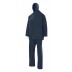 Two-piece rain suit with external hood