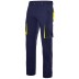 Two-tone multi-pocket stretch trousers