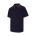 Two-tone short-sleeve polo shirt
