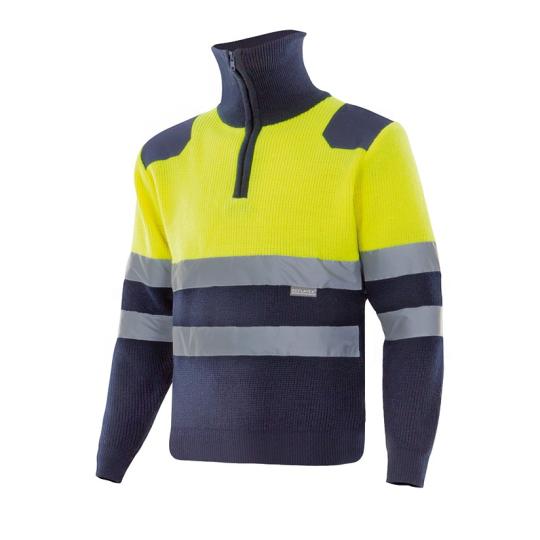 Pull maille bicolore
