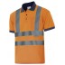 Polo bicolore haute visibilité à manches courtes