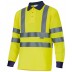Long sleeve high visibility two-tone polo