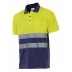 Bicolour high visibility short sleeve polo