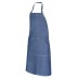 Denim apron with chest