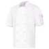 Short sleeve chef jacket with snaps