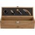 Conjunto para vinho de oferta em bambú
