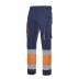 Pantalones elásticos bicolor multibolsillos de alta visibilidad