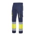 Pantalones elásticos bicolor multibolsillos de alta visibilidad