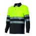 Long sleeve high visibility two-tone polo