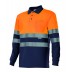 Long sleeve high visibility two-tone polo