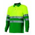 Long sleeve high visibility two-tone polo