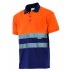 Polo bicolore haute visibilité à manches courtes