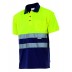 Bicolour high visibility short sleeve polo