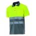 Bicolour high visibility short sleeve polo