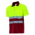 Bicolour high visibility short sleeve polo