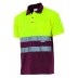 Polo bicolore haute visibilité à manches courtes