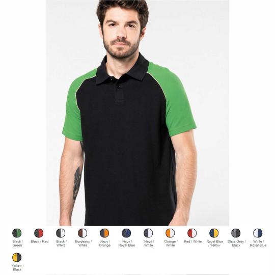 Polo baseball de homem bicolor Kariban®