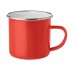 Caneca vintage de metal Plateado