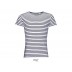 T-shirt às riscas de homem e mulher Miles