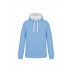 Sweatshirt com capuz em contraste