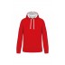 Sweatshirt com capuz em contraste