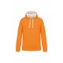 Sweatshirt com capuz em contraste