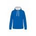 Sweatshirt com capuz em contraste
