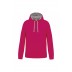 Sweatshirt com capuz em contraste
