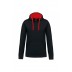 Sweatshirt com capuz em contraste