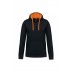 Sweatshirt com capuz em contraste