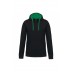 Sweatshirt com capuz em contraste