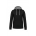 Sweatshirt com capuz em contraste