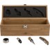 Conjunto para vinho de oferta em bambú