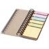 Spiral notepad with colourful sticky notes