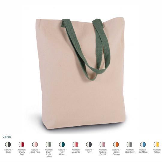 Saco de compras com divisória com alças em contraste Kimood®