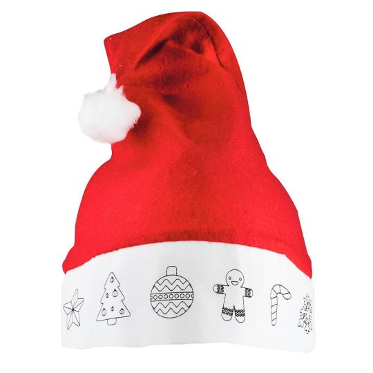 Gorro Pai Natal para pintar