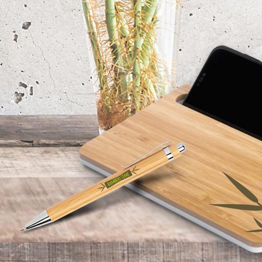 Esferográfica em alumínio, grip colorido
