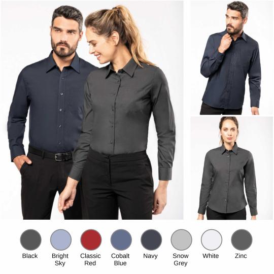 Camisa de manga larga en...