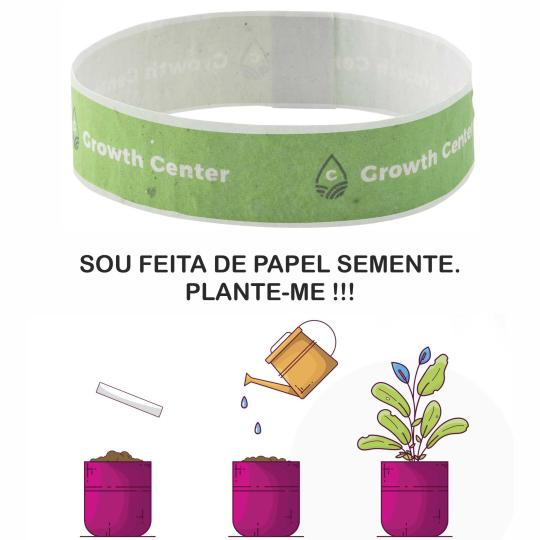 Pulseira de Festival de Papel de Sementes