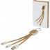 Cable de carga 3 en 1 de paja de trigo y corcho Bates
