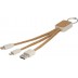 3-in-1 charging cable made of wheat straw and cork Bates